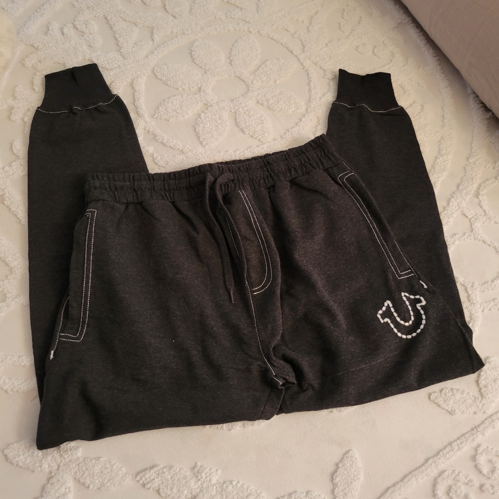 Mens Sweatpants True Religion Small Black NWOT